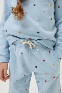 FatFace Blue Floral Printed Cuffed Joggers -Fashion Clothing Store D61441s3