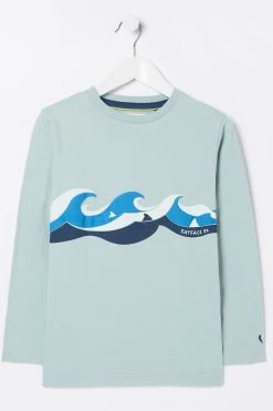 FatFace Blue Wave Graphic T-Shirt