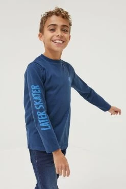 FatFace Blue Skate Graphic T-Shirt