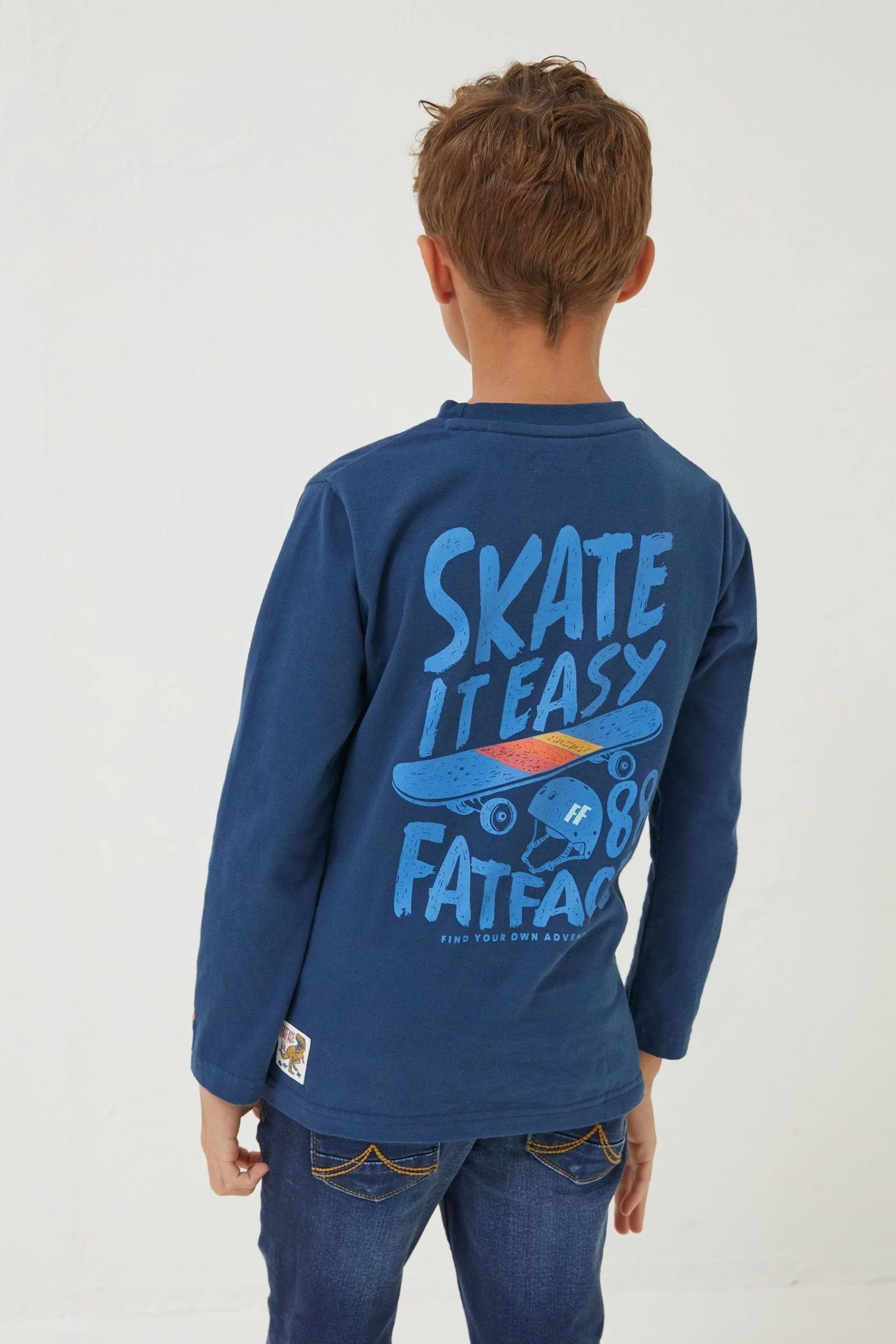 FatFace Blue Skate Graphic T-Shirt 2 FatFace Blue Skate Graphic T-Shirt - Image 2