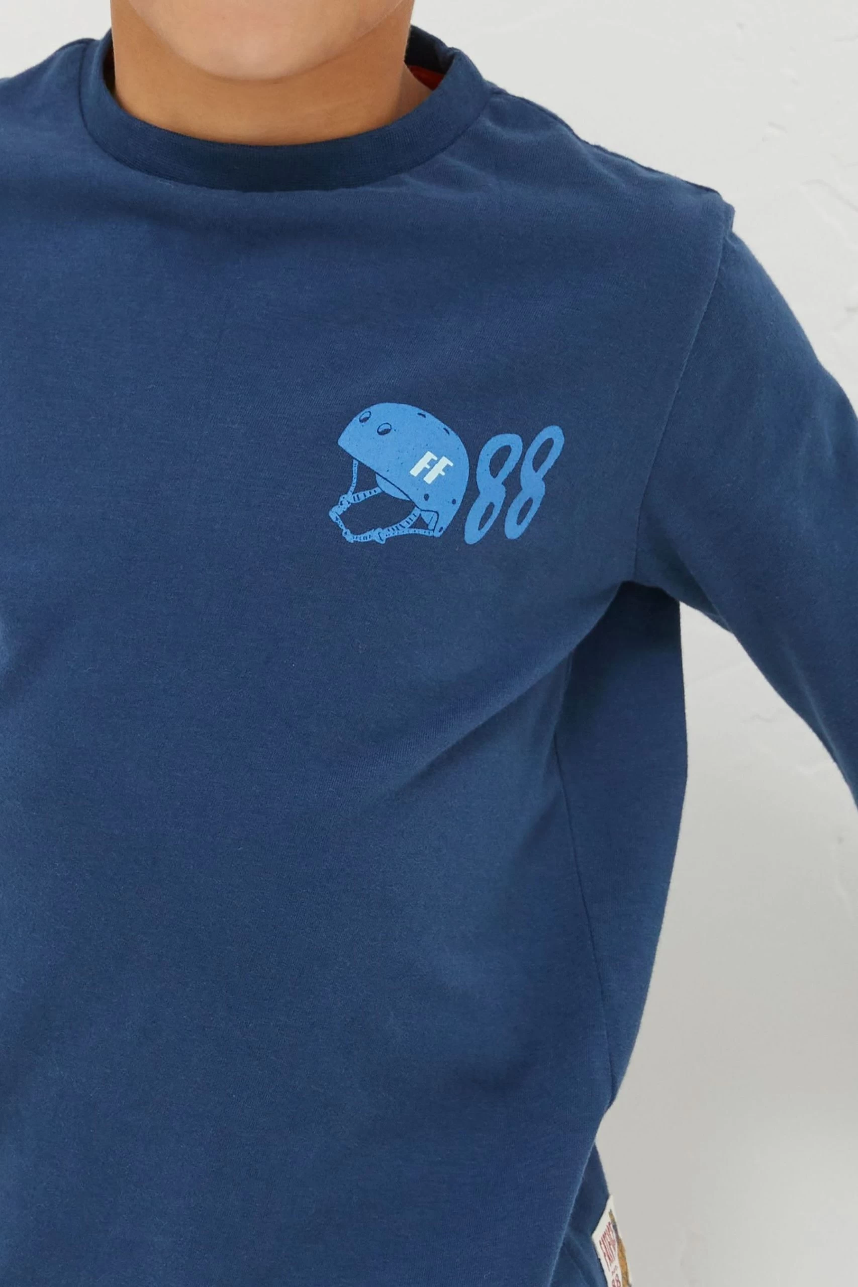 FatFace Blue Skate Graphic T-Shirt 3 FatFace Blue Skate Graphic T-Shirt - Image 3