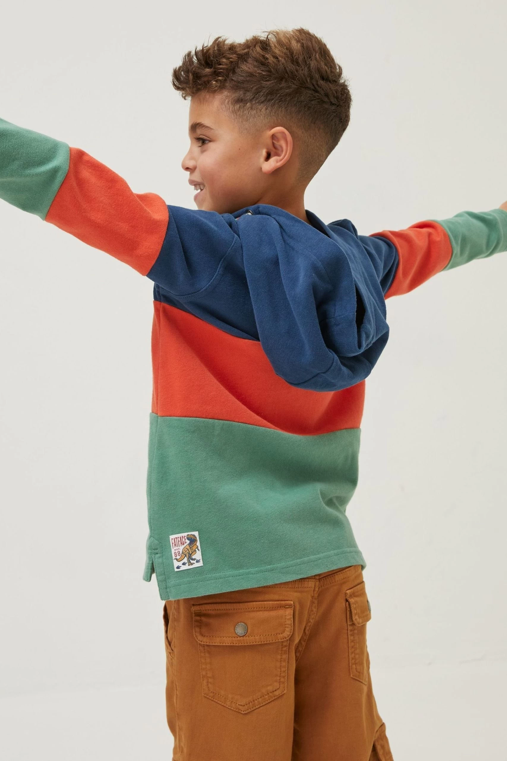 FatFace Blue Ringmore Colourblock T-Shirt 2 FatFace Blue Ringmore Colourblock T-Shirt - Image 2