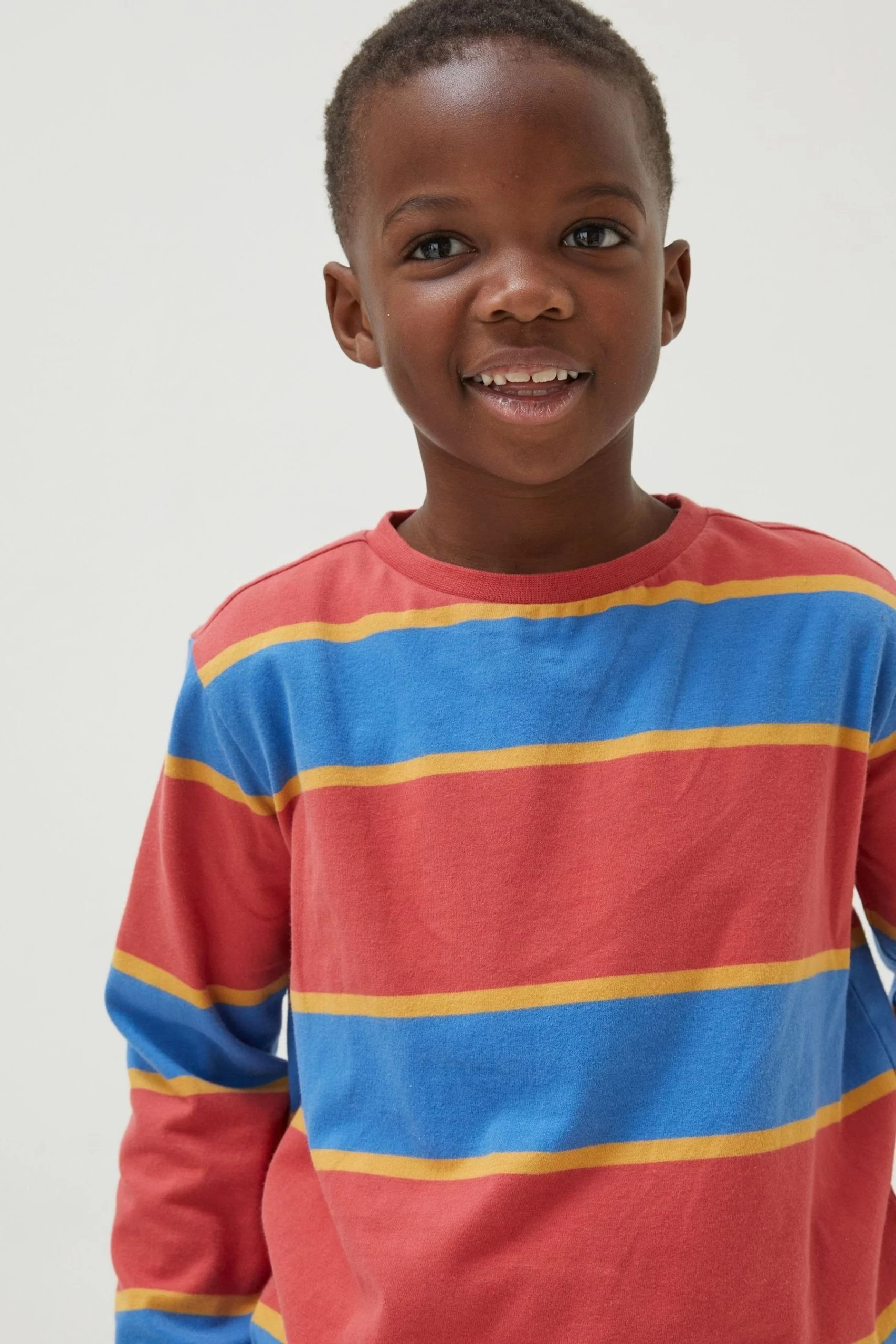 FatFace Red Sandon Block Stripe T-Shirt 3 FatFace Red Sandon Block Stripe T-Shirt - Image 3