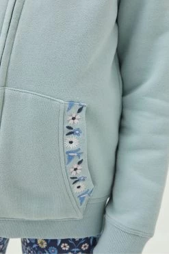 FatFace Green Embroidered Hoodie -Fashion Clothing Store D61473s3