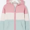 FatFace Pink Colourblock Hoodie