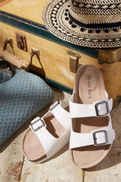 FatFace Meldon White Sandals -Fashion Clothing Store D63 747s4