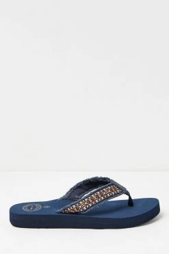 FatFace Blue Pentle Flip Flops