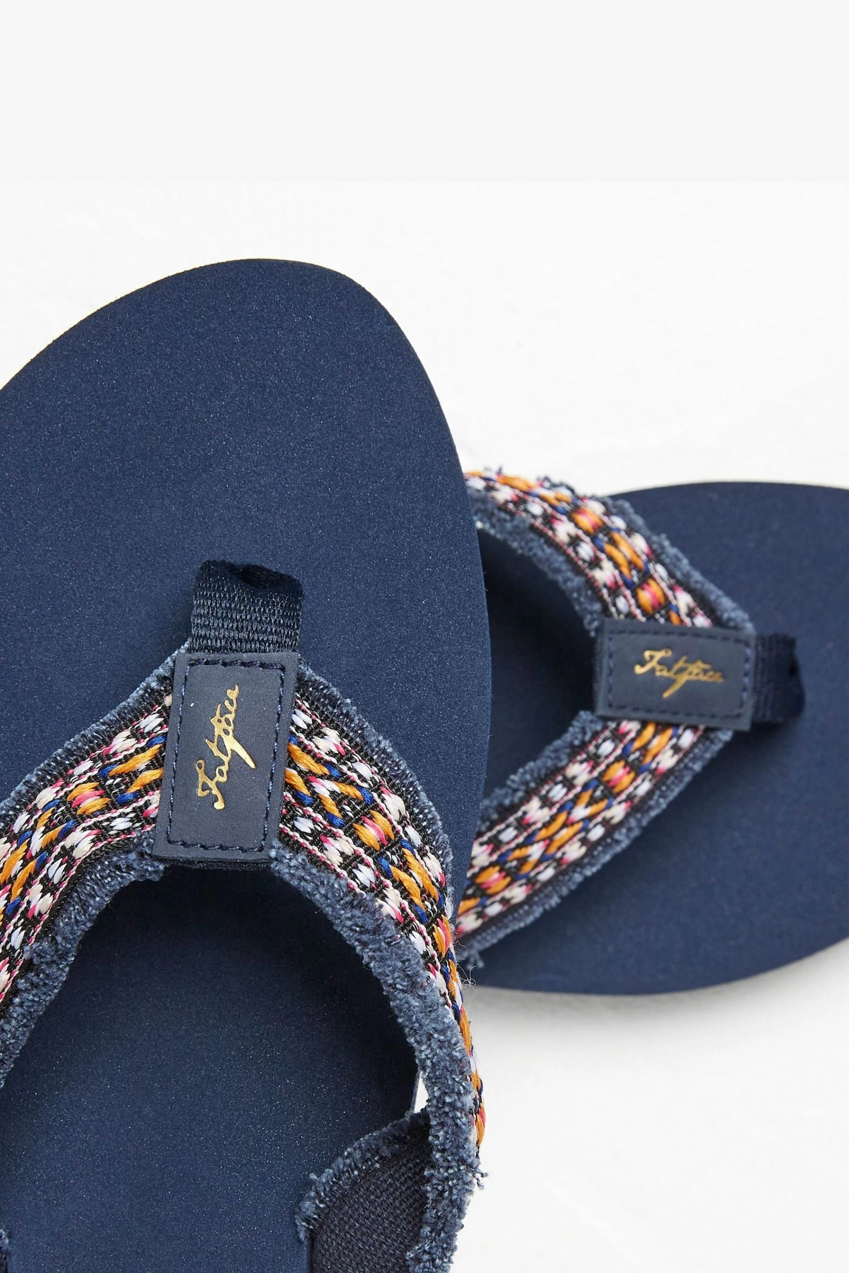 FatFace Blue Pentle Flip Flops 2 FatFace Blue Pentle Flip Flops - Image 2