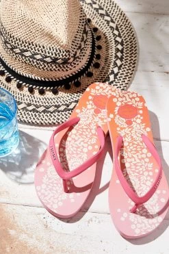 FatFace Pink Portloe Ombre Flip Flops -Fashion Clothing Store D63 755s3