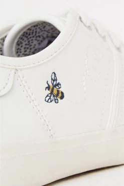 FatFace Lola Bee White Leather Embroidered Trainers 7 FatFace Lola Bee White Leather Embroidered Trainers -Fashion Clothing Store D63 760s4