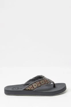 FatFace Grey Harris Flip Flops