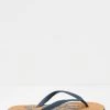 FatFace Blue Henley Cork Logo Flip Flops
