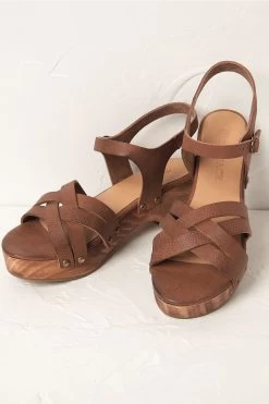 FatFace Leather Brown Sandals -Fashion Clothing Store D63 770s3
