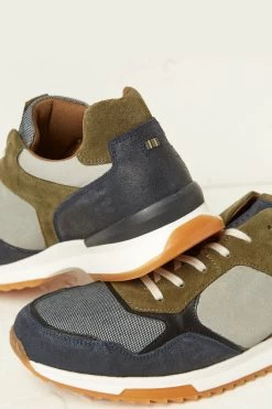 FatFace Blue Colourblock Trainers -Fashion Clothing Store D63 771s3