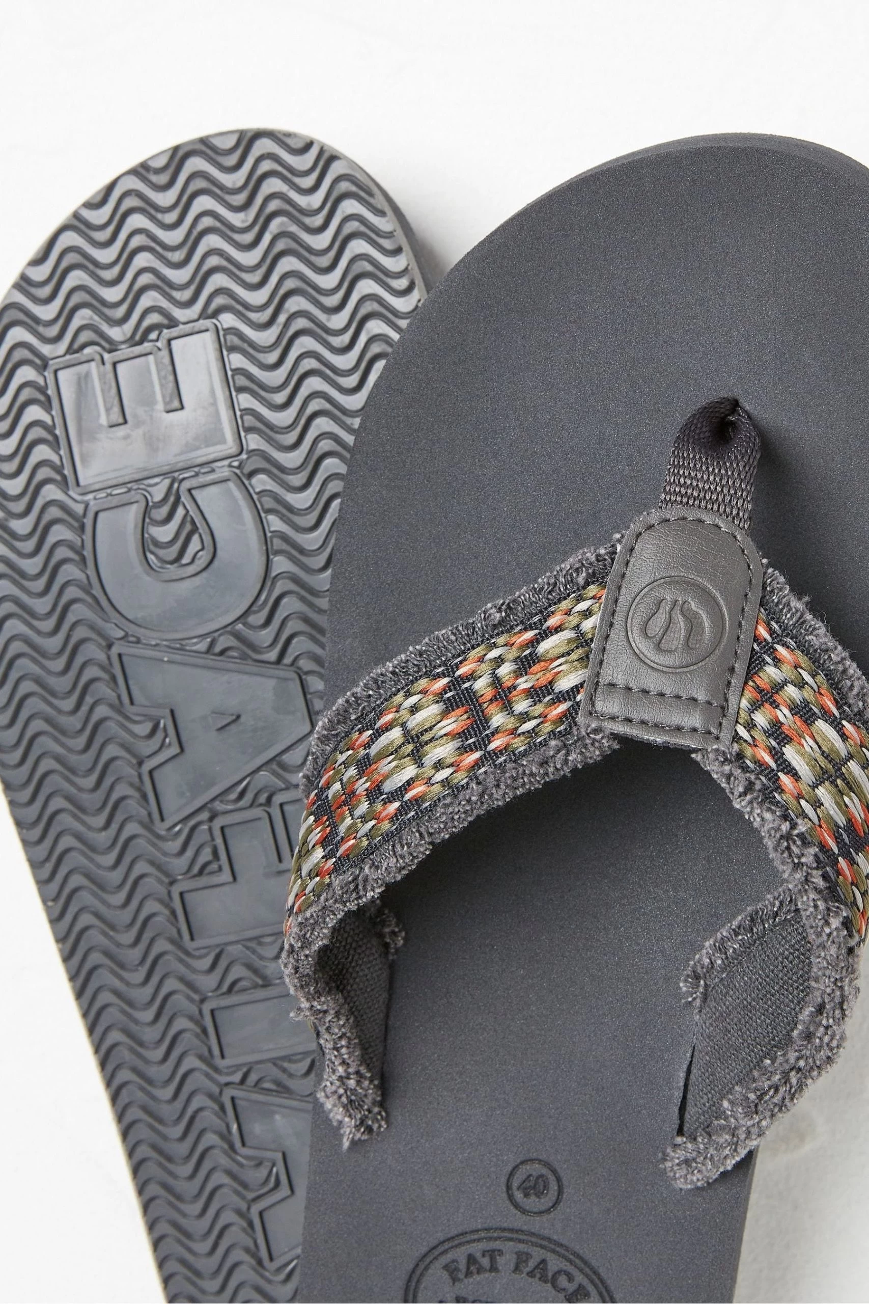 FatFace Grey Harris Flip Flops 3 FatFace Grey Harris Flip Flops - Image 3