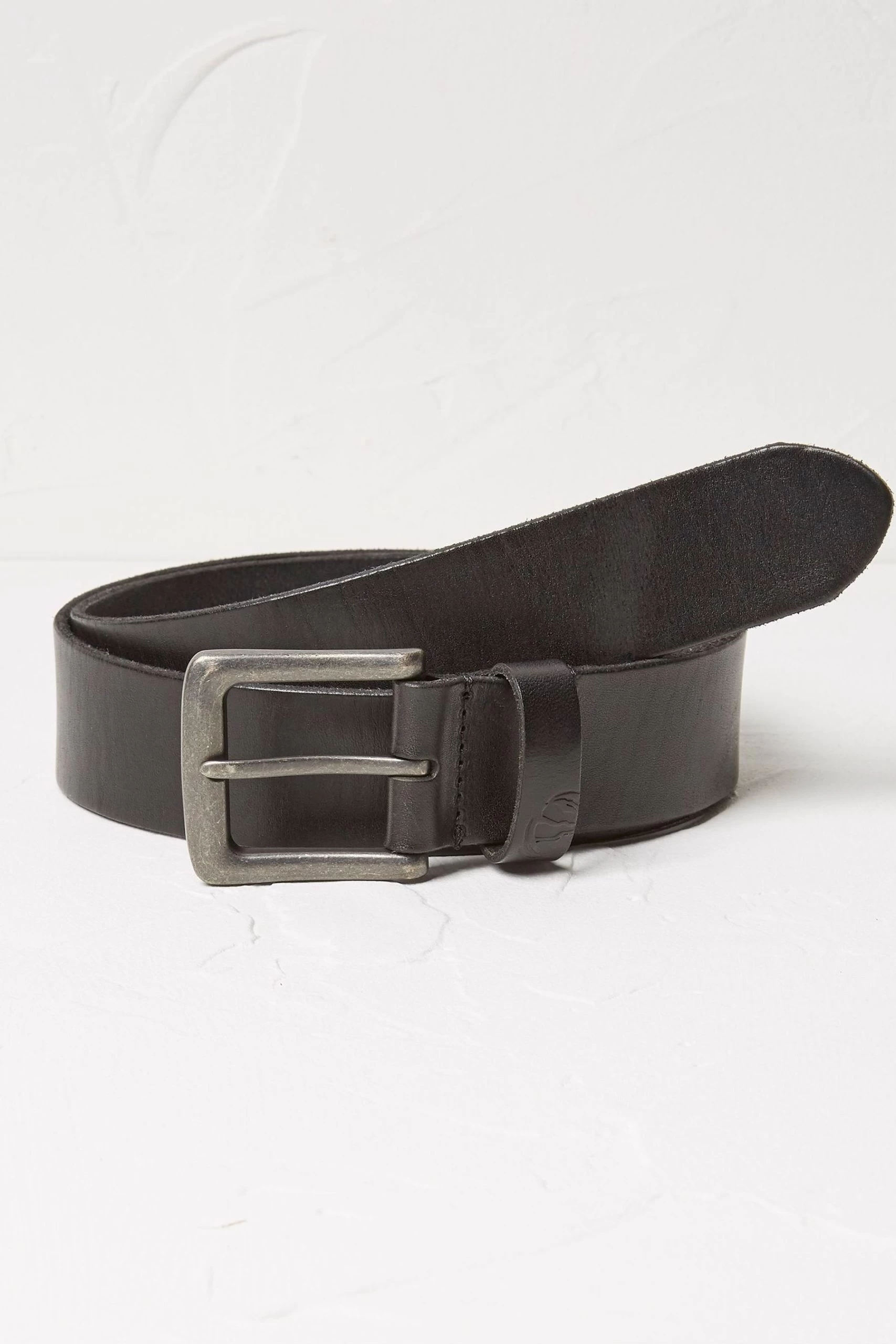 FatFace Italian Black Leather Belt 1 FatFace Italian Black Leather Belt