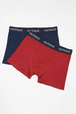 FatFace Blue And Red Tool Print Boxers 2 Pack