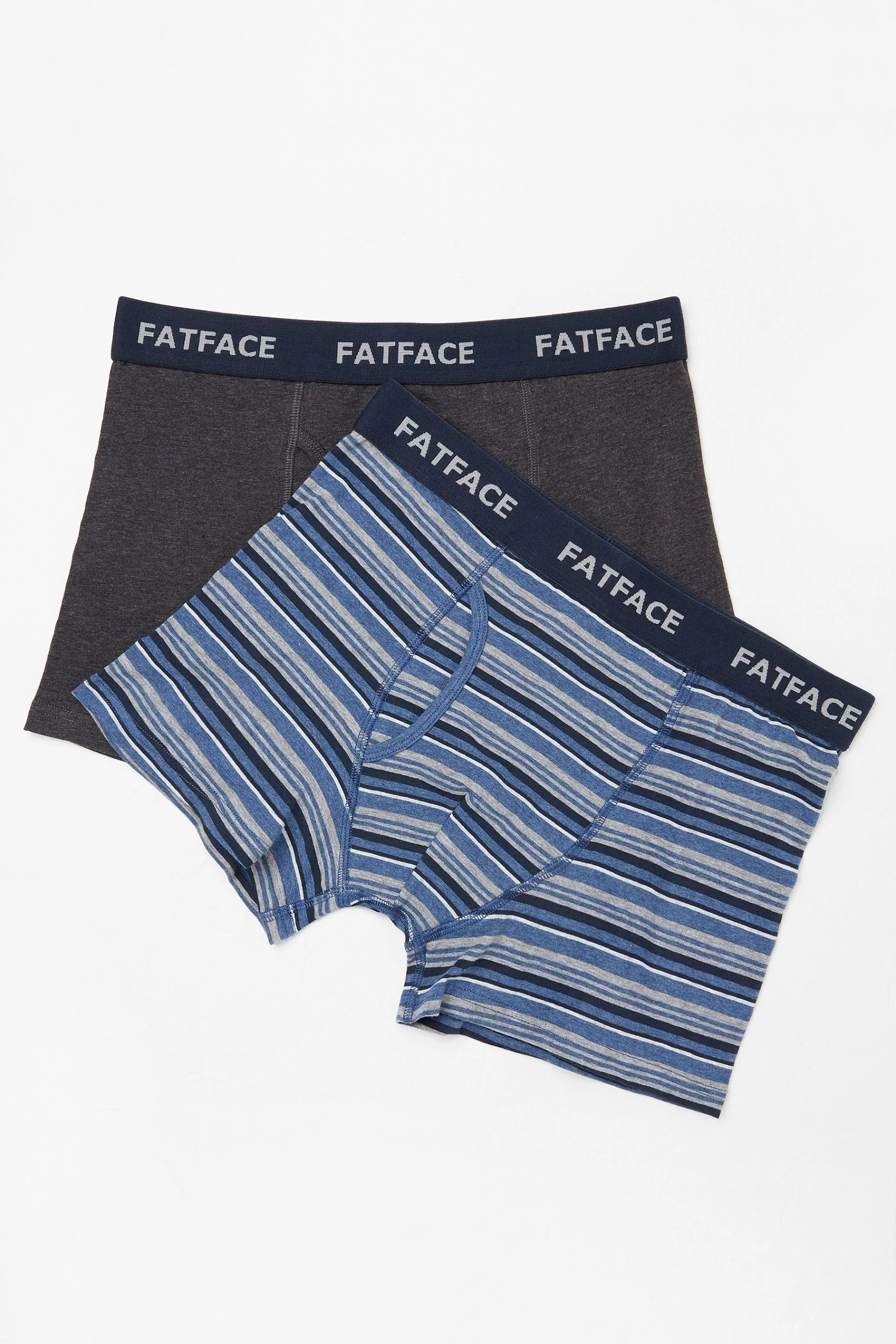 FatFace Blue Wittering Boxers 2 Pack 1 FatFace Blue Wittering Boxers 2 Pack