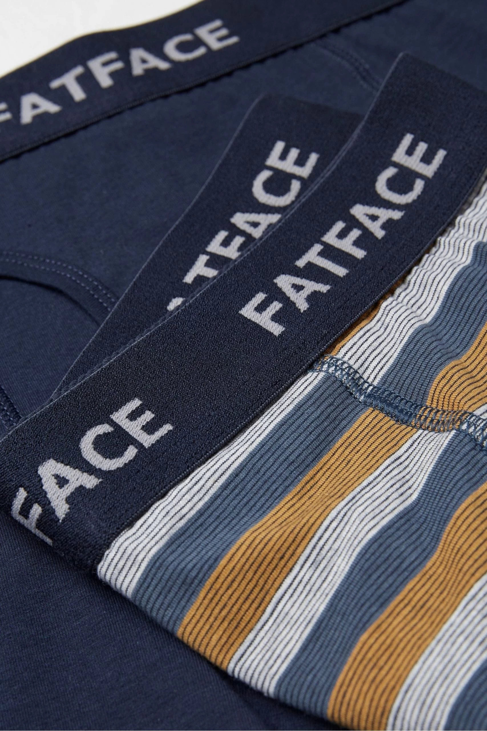 FatFace Blue Dorset Stripe Boxers Two Pack 2 FatFace Blue Dorset Stripe Boxers Two Pack - Image 2