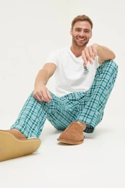 FatFace Chedworth White Light Pyjama Bottoms -Fashion Clothing Store D64484s3