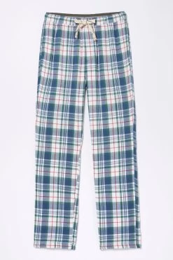 FatFace Blue Hawling Light Check Pyjama Bottoms -Fashion Clothing Store D64485s5