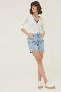 FatFace White Rose Cardigan