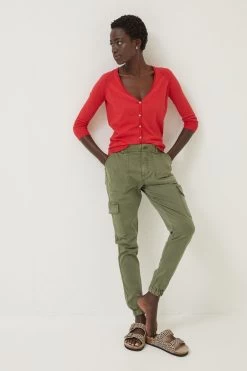 FatFace Red Rose Cardigan