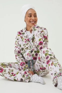 FatFace Purple Floral Mix Pyjama Set -Fashion Clothing Store D69768s3