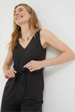 FatFace Aderyn Linen Blend Jumpsuit -Fashion Clothing Store D69770s3