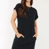 FatFace Iris Black Jersey Dress