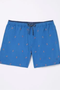 FatFace Blue Trevose Lobster Swim Shorts