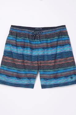 FatFace Blue Trevose Scribble Swim Shorts