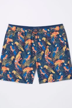 FatFace Blue Trevose Parrot Swim Shorts