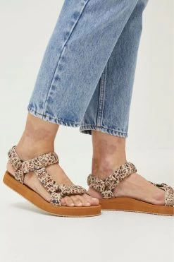 FatFace Brown Floral Walking Sandals -Fashion Clothing Store D70261s3