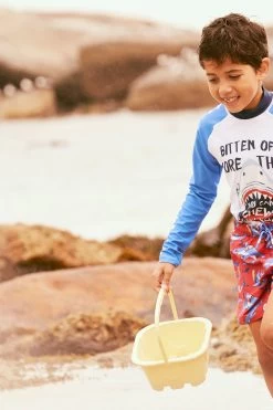 FatFace White Sidney Shark Rash Vest -Fashion Clothing Store D70264s4