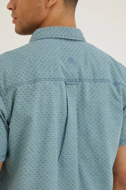 FatFace Green Geo Indigo Print Shirt -Fashion Clothing Store D70277s4