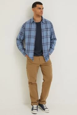 FatFace Blue Ockley Ombre Check Shirt