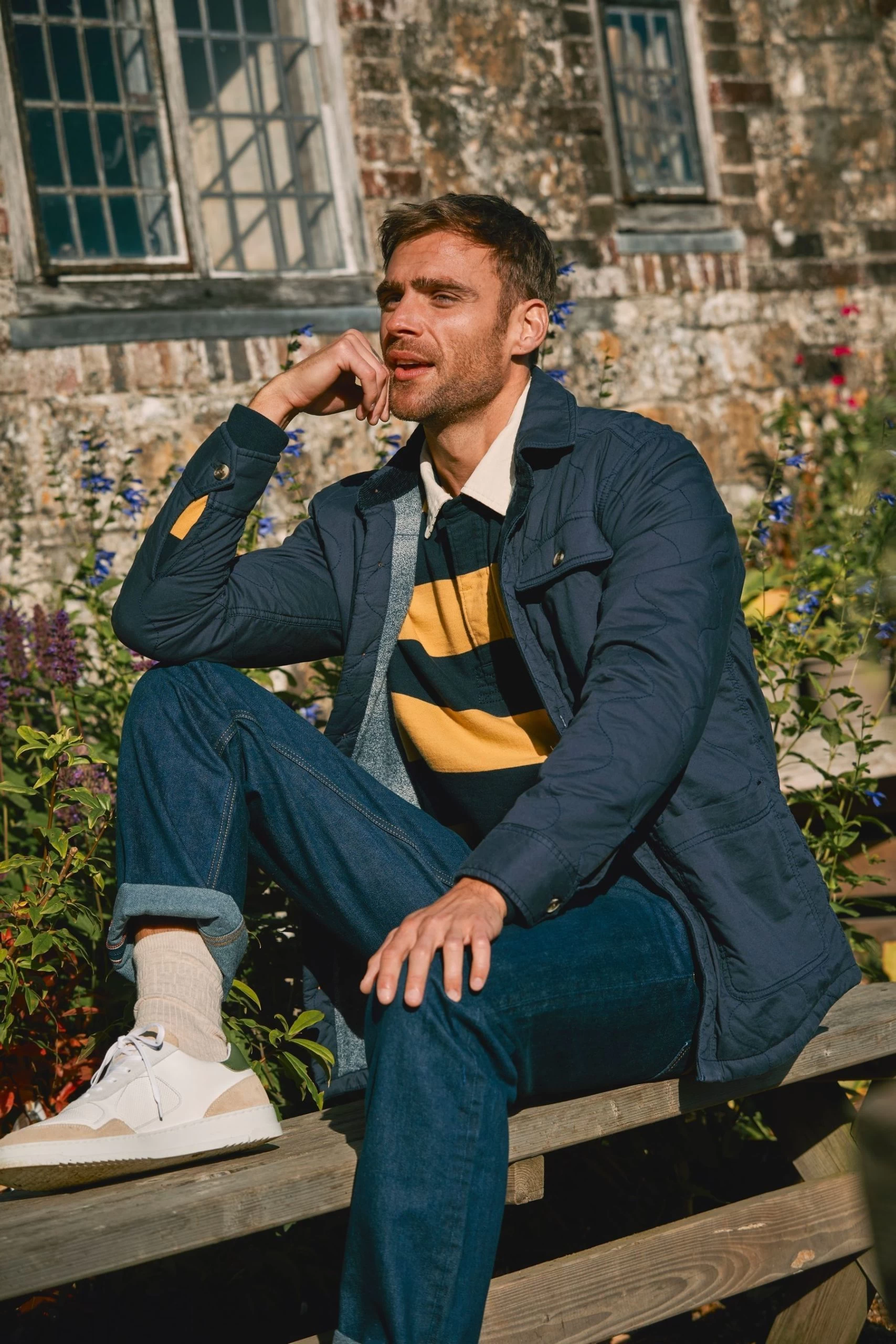 FatFace Blue Burgh Quilted Overshirt 1 FatFace Blue Burgh Quilted Overshirt