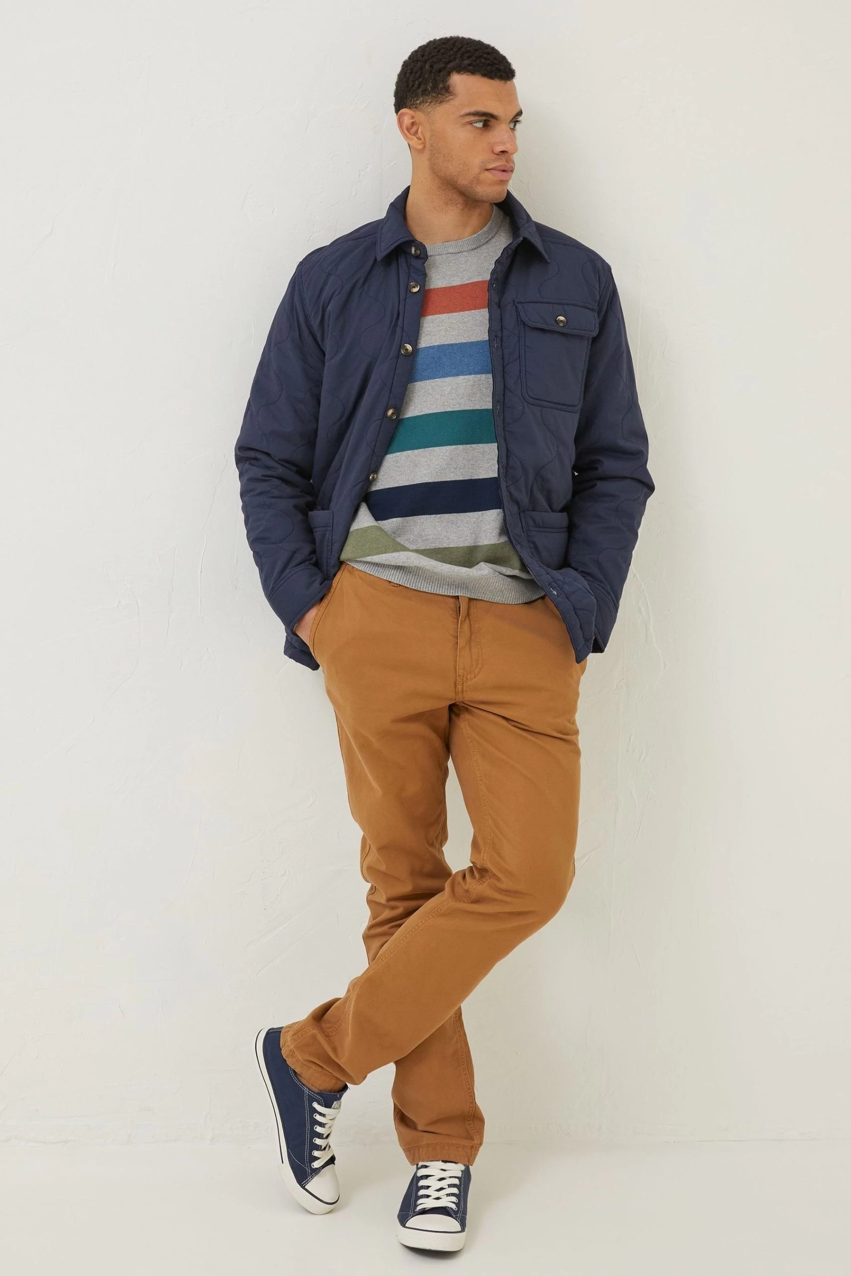 FatFace Blue Burgh Quilted Overshirt 6 FatFace Blue Burgh Quilted Overshirt - Image 6