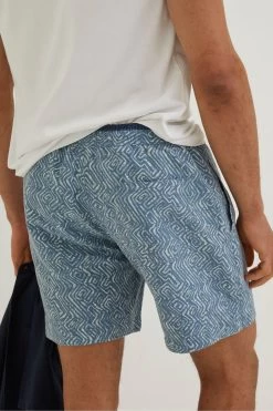 FatFace Blue Trevose Tile Print Swim Shorts -Fashion Clothing Store D70287s2