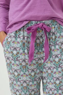 FatFace Green Patch Work Bird Pants -Fashion Clothing Store D70291s3