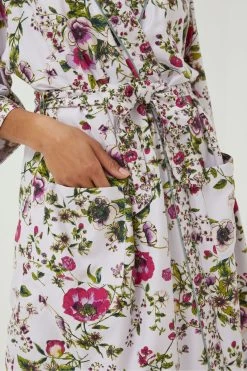 FatFace Purple Floral Mix Dressing Gown -Fashion Clothing Store D70292s3