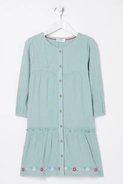 FatFace Green Adeline Embroidered Hem Dress 9 FatFace Green Adeline Embroidered Hem Dress -Fashion Clothing Store D70293s5
