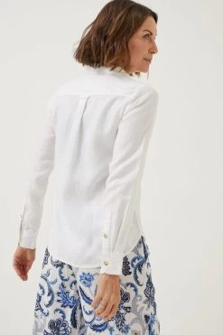 FatFace White Olivia Linen Shirt 7 FatFace White Olivia Linen Shirt -Fashion Clothing Store D78 325s3