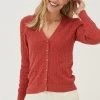 FatFace Red Elissa Cardigan