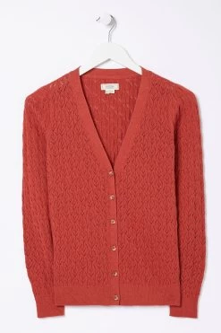 FatFace Red Elissa Cardigan -Fashion Clothing Store D78299s4