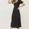 FatFace Tania Black Midi Dress