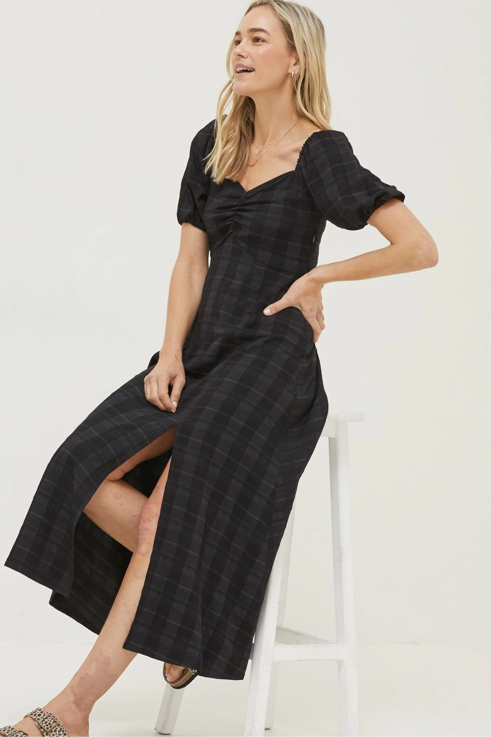 FatFace Tania Black Midi Dress 3 FatFace Tania Black Midi Dress - Image 3