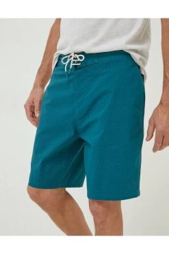 FatFace Green Camber Geo Print Swim Shorts