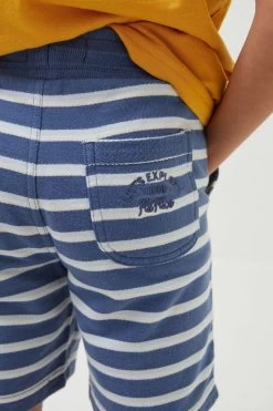 FatFace Blue Eddie Stripe Sweat Shorts -Fashion Clothing Store D78324s4